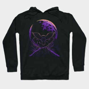 Vibrant Retro Night Owl Hoodie